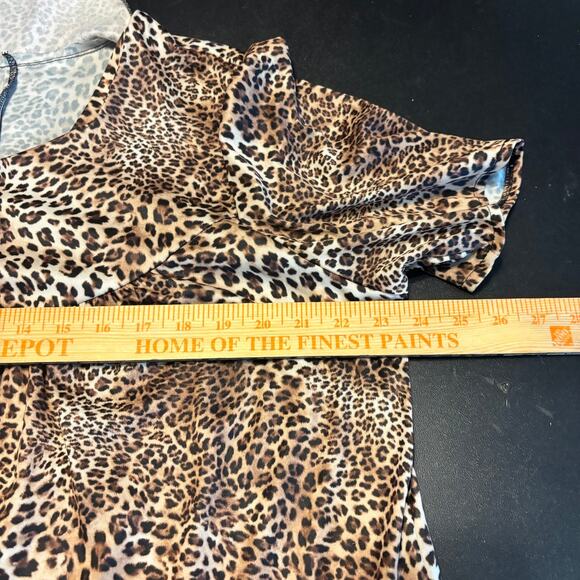 Only Necessities Women’s Leopard Print Housecoat House Dress NO SIZE TAG - Picture 3 of 4